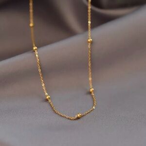 18k Gold Dotted chain for women